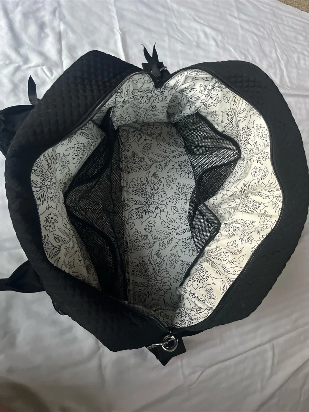 Vera Bradley Black Quilted weekend Tote